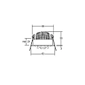 Brumberg Inbouwarmatuur IP65, glanzend, zwart, transparant  6W 650lm 3000K 20-40° 20-40° CRI 80-89