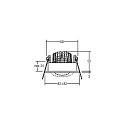 Brumberg recessed luminaire IP65, glossy, black, transparent  6W 650lm 3000K 20-40° 20-40° CRI 80-89
