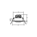 Brumberg Downlight BB09 rond, Dim-To-Warm IP20, wit dimbaar