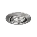 Brumberg Recessed LED spot set BB09 dim2warm incl. converter, IP20, round, 230V, 6W 1800-3000K 460lm 38°, swivelling 25°, matt nickel