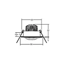 Brumberg Inbouwarmatuur BB 13 rond, draaibaar LED IP20, wit dimbaar 6W 430lm 1800-3000K 20-40° 20-40° CRI 80-89