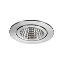 Brumberg Recessed outdoor LED downlight set BB15 incl. converter, V4A, IP54, round, 230V, 6W 3000K 640lm 38°, dimmable, stainless steel