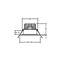 Brumberg Inbouwarmatuur ITANSA S BB16 stijf, vierkant LED IP54, zwart dimbaar 6W 680lm 3000K 20-40° 20-40° CRI 80-89