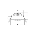 Brumberg Inbouwarmatuur IP20, glanzend, zwart dimbaar 7W 680lm 3000K 20-40° 20-40° CRI 80-89