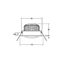 Brumberg recessed luminaire IP20, dimmable 1280lm 4000K 20-40° 20-40°