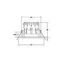 outdoor recessed luminaire BB20 round, rigid IP65, nickel matt dimmable