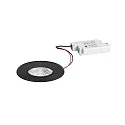 Inbouwarmatuur voor buiten BB20 rond, stijf IP65, gepoedercoat, zwart mat dimbaar