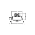 Brumberg Inbouwarmatuur BB 18 rond, draaibaar LED IP20, wit dimbaar 6W 430lm 1800-3000K 20-40° 20-40° CRI 80-89