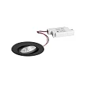 Inbouwarmatuur voor buiten BB23 rond, draaibaar IP65, gepoedercoat, zwart dimbaar