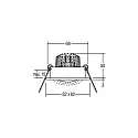 Brumberg Inbouwarmatuur BB 19 draaibaar, vierkant LED IP20, wit dimbaar 6W 430lm 1800-3000K 20-40° 20-40° CRI 80-89