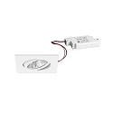 Inbouwarmatuur voor buiten BB25 hoekig, draaibaar IP65, gepoedercoat, wit dimbaar