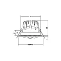 Brumberg Inbouwarmatuur voor buiten BB25 hoekig, draaibaar IP65, gepoedercoat, wit dimbaar