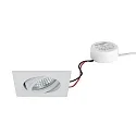 Inbouwspot TIRREL-S LED DIM ROUND-CONVERTER hoekig, draaibaar IP20, gepoedercoat, wit dimbaar