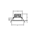 Brumberg Inbouwarmatuur ITANSA R BB15 rond, stijf LED IP54, zwart dimbaar 6W 680lm 3000K 20-40° 20-40° CRI 80-89