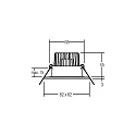Brumberg Inbouwarmatuur ITANSA S BB16 stijf, vierkant LED IP54, zwart dimbaar 6W 680lm 3000K 20-40° 20-40° CRI 80-89