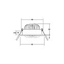 Brumberg Inbouwarmatuur IP20, glanzend, wit  7W 680lm 3000K 20-40° 20-40° CRI 80-89