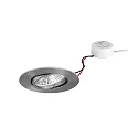 recessed luminaire IP65, glossy, nickel  7W 620lm 3000K 20-40° 20-40° CRI 80-89