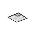 Plafondinbouwarmatuur APOLLO MIDI vierkant, direct IP20, zwart dimbaar
