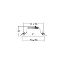 Brumberg ceiling recessed luminaire APOLLO MAXI square, direct IP20, silver 