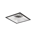 Plafondinbouwarmatuur APOLLO MEGA vierkant, direct IP20, zwart 