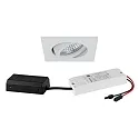 Inbouwspot TIRREL-S LED DIM CONNECTION-BOX hoekig, draaibaar, voor BAP, DALI aanstuurbaar IP20, gepoedercoat, wit dimbaar