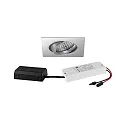 Inbouwspot TIRREL-S LED DIM CONNECTION-BOX hoekig, draaibaar, voor BAP, DALI aanstuurbaar IP20, chroom mat dimbaar