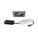 Inbouwspot TIRREL-S LED DIM CONNECTION-BOX hoekig, draaibaar, voor BAP, DALI aanstuurbaar IP20, chroom mat dimbaar