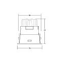 Plafondinbouwarmatuur BINATO draaibaar, roteerbaar, direct IP20, wit dimbaar