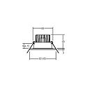 Brumberg Downlight BB16 hoekig, DALI aanstuurbaar IP54, wit dimbaar