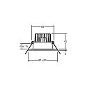 Brumberg Inbouwarmatuur ITANSA S BB 16 vierkant LED IP54, zwart mat dimbaar 6W 680lm 3000K 20-40° 20-40° CRI 80-89