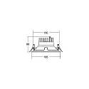 Brumberg ceiling recessed luminaire APOLLO MIDI round, direct IP20, black 