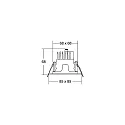 Brumberg ceiling recessed luminaire APOLLO MICRO square, direct IP20, silver, transparent dimmable