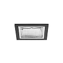 Plafondinbouwarmatuur APOLLO MINI vierkant, direct IP20, zwart 
