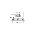 Brumberg Plafondinbouwarmatuur APOLLO MIDI vierkant, direct IP20, wit 