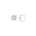 Brumberg Downlight APOLLO MICRO hoekig, glad, schakelbaar IP20, gepoedercoat, wit 