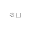 Brumberg Downlight APOLLO MINI hoekig, glad, DALI aanstuurbaar IP20, gepoedercoat, zilver dimbaar
