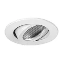 Recessed loudspeaker 3/4W, 20 Ohm, round, DA Ø 6.8cm, IP20, swivelling, white