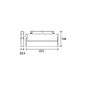 Brumberg track linear luminaire PEPA LINEAR 22.3CM TILT LENS DALI controllable, tiltable, with lens optics IP20, black matt dimmable