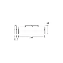 track linear luminaire PEPA LINEAR 33.1CM TILT LENS DALI controllable, tiltable, with lens optics IP20, black matt dimmable