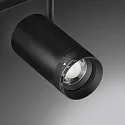 Spotlight op rail PEPA RONDO 25°-55° / 16W cilindrisch, DALI aanstuurbaar, focusseerbaar IP20, zwart mat dimbaar