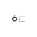Brumberg Downlight APOLLO MAXI rond, DALI aanstuurbaar, gefacetteerd IP20, gepoedercoat, zwart dimbaar
