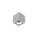 Downlight APOLLO MIDI hoekig, schakelbaar, gefacetteerd IP20, gepoedercoat, zilver 