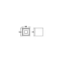Brumberg downlight APOLLO MIDI square, switchable, faceted IP20, powder coated, white 
