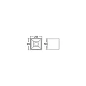 Brumberg downlight APOLLO MAXI square, switchable, faceted IP20, powder coated, silver 
