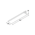 Brumberg 3-phase spot BALI MEGA S-WB 97°/91° DALI-2 - 58.7CM rotatable, DALI controllable, with lens optics IP20, black matt dimmable
