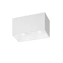 Opbouw armatuur TURN-RE GU10 2-vlams, hoekig, stijf IP20, wit mat dimbaar