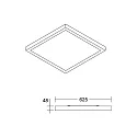 LED paneel REFIDO 2CCT / 62.5 X 62.5 CM Opbouwversie, CCT Switch, UGR < 19, schakelbaar