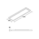 Brumberg LED panel REFIDO 2CCT DALI-2 / 122.5 X 32.5 CM surface-mounted version, DALI controllable, CCT Switch, UGR < 19