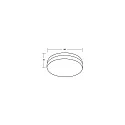 Brumberg Wand- en plafondarmatuur IDA Ø 23.5CM 2-vlams E27 IP44, nikkel mat dimbaar