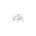 Brumberg ceiling luminaire TAGES 4 flames, square GU10 IP20, white matt dimmable